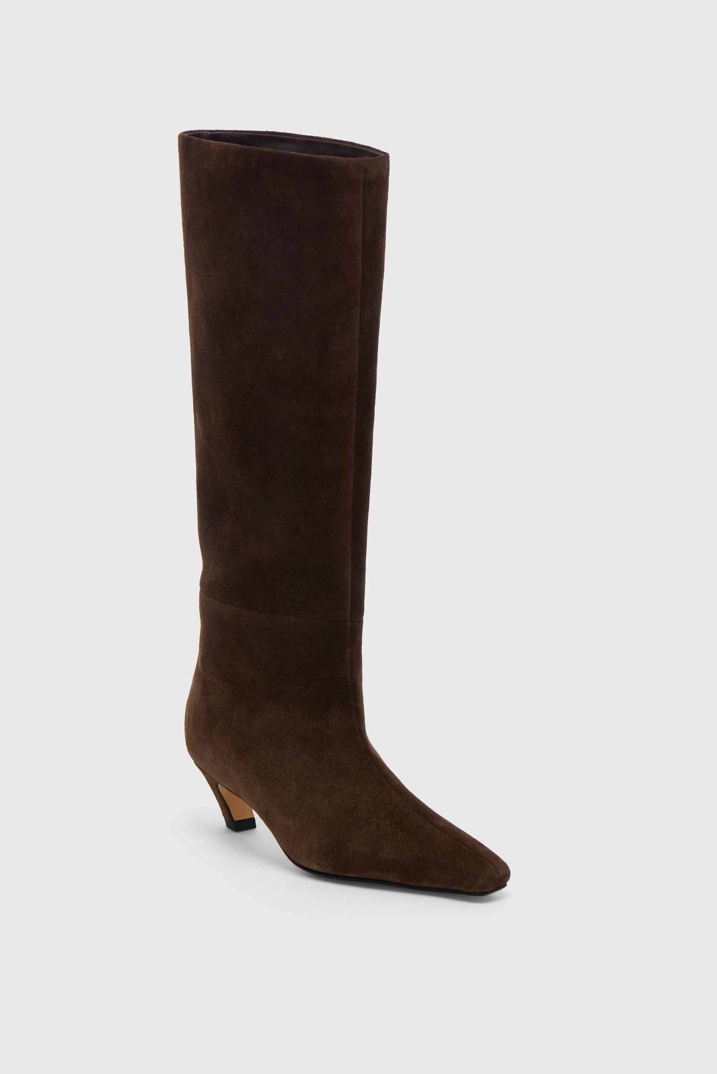 BROWN SUEDE KNEE HIGH BOOTS