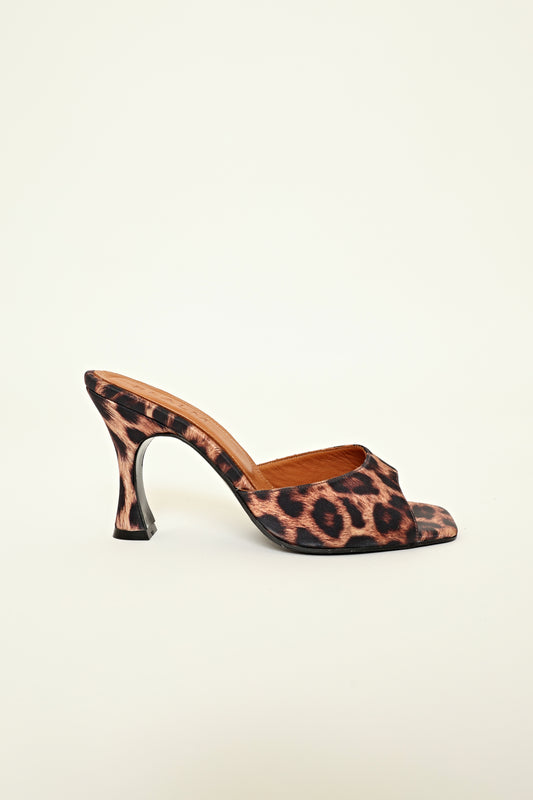 The Mules | Leopard Satin