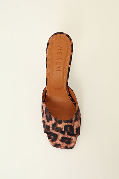 THE MULES | LEOPARD SATIN