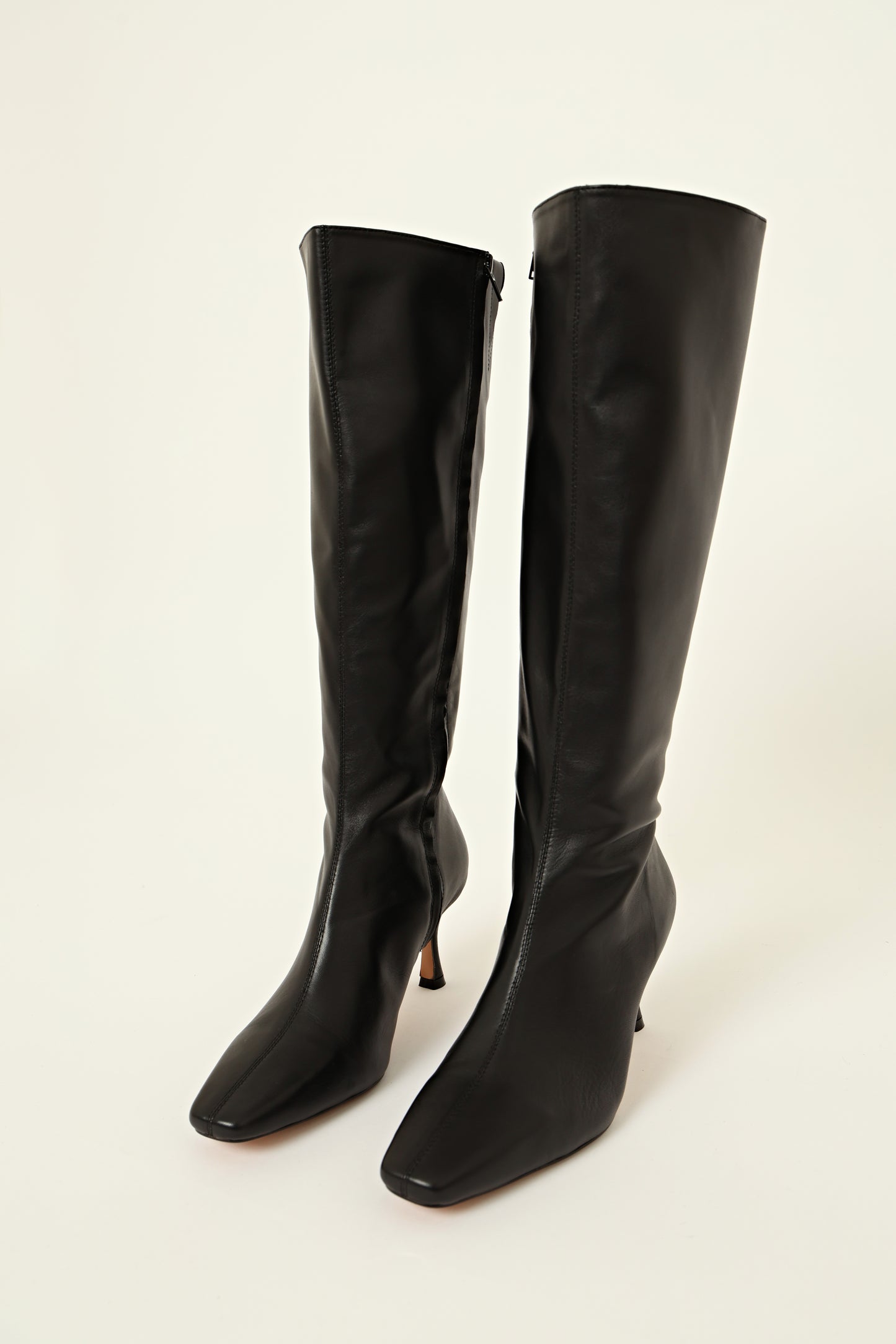 THE KNEE BOOTS | NOIR LEATHER