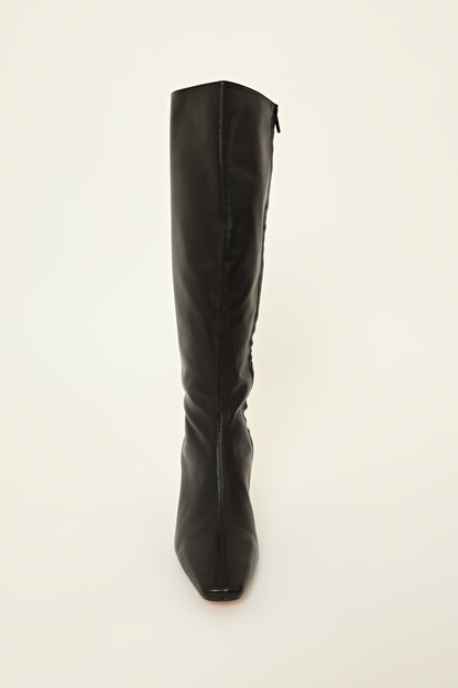 THE KNEE BOOTS | NOIR LEATHER