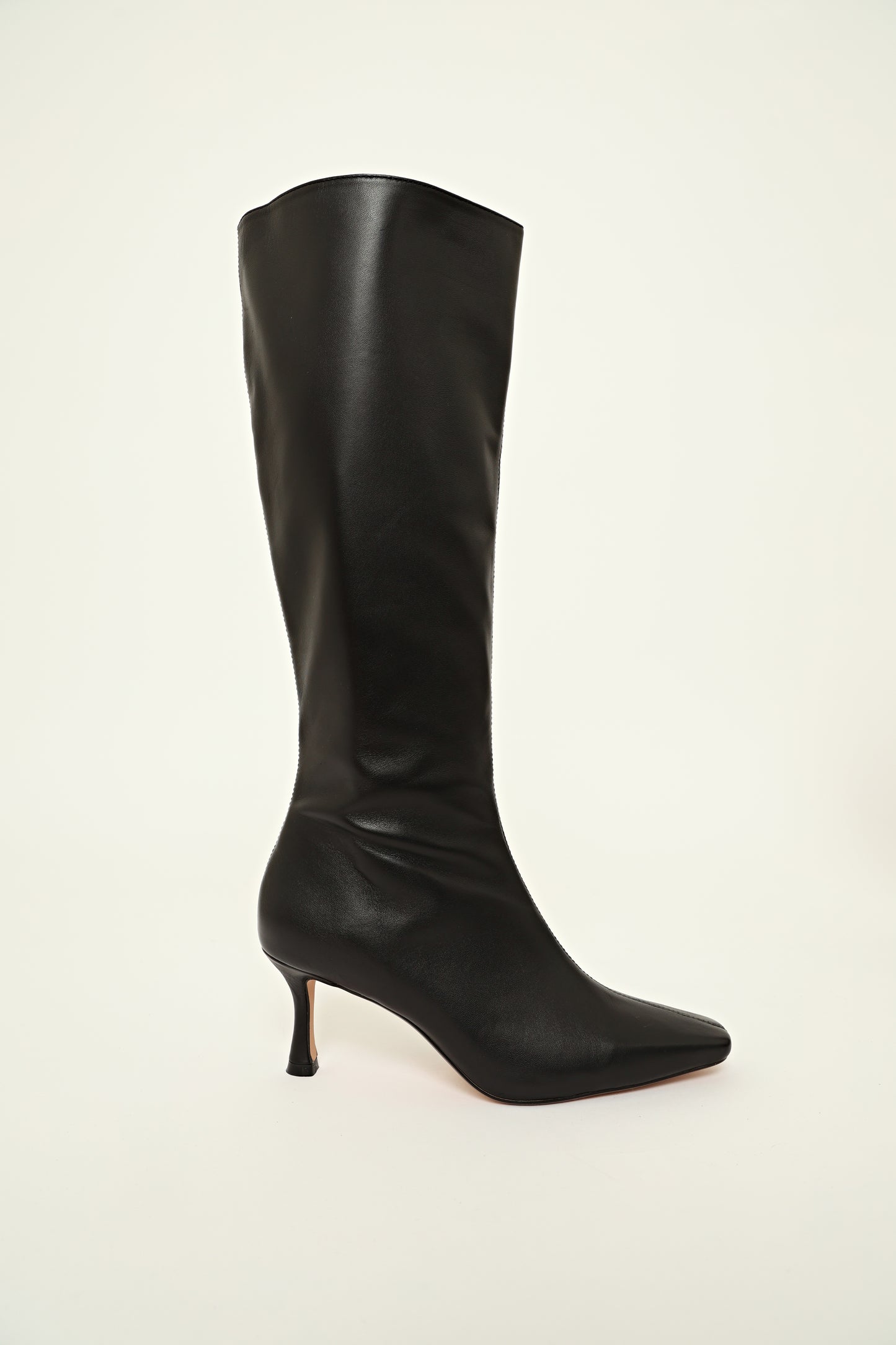 THE KNEE BOOTS | NOIR LEATHER