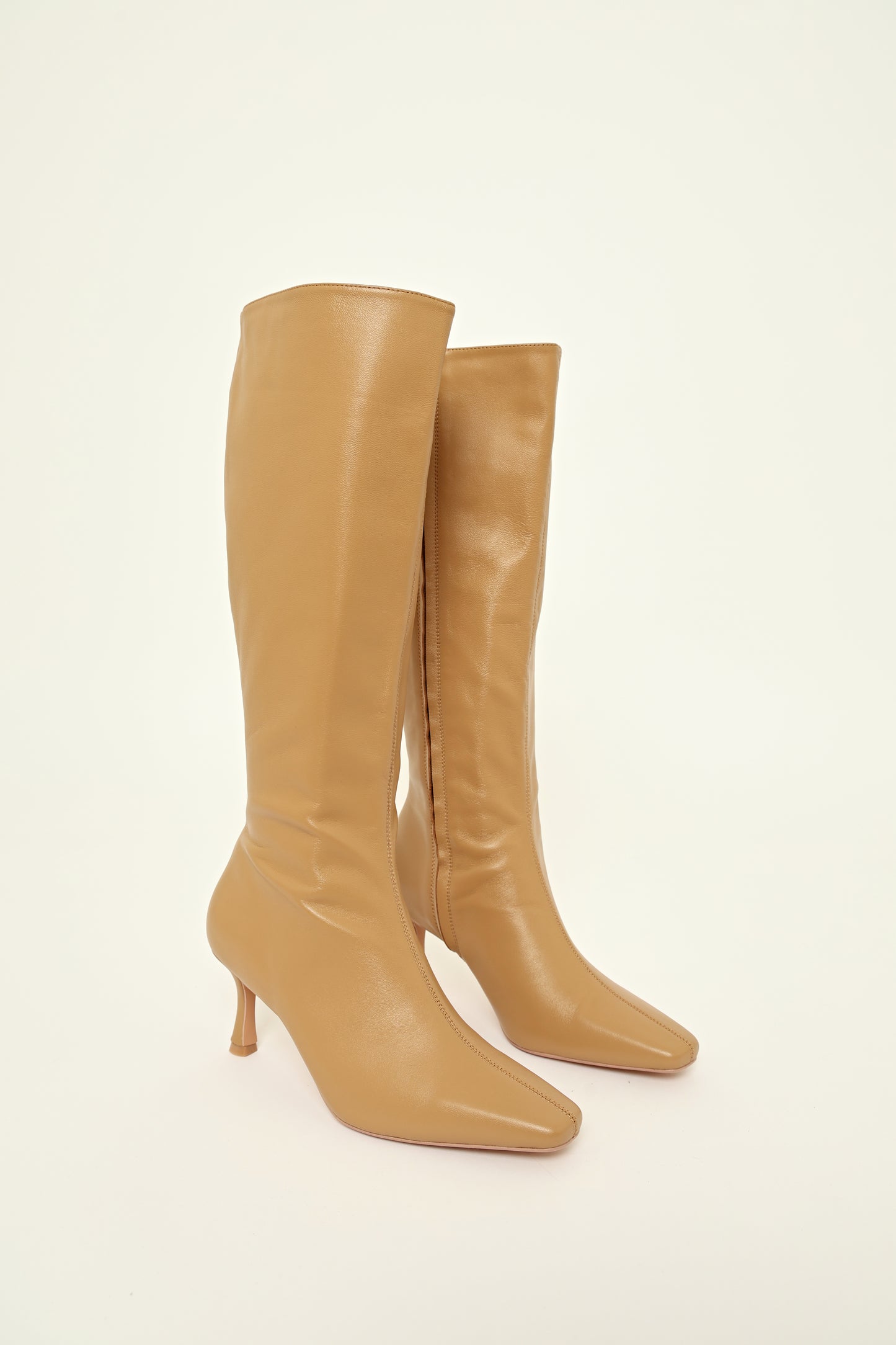 THE KNEE BOOTS | TOFFEE LEATHER