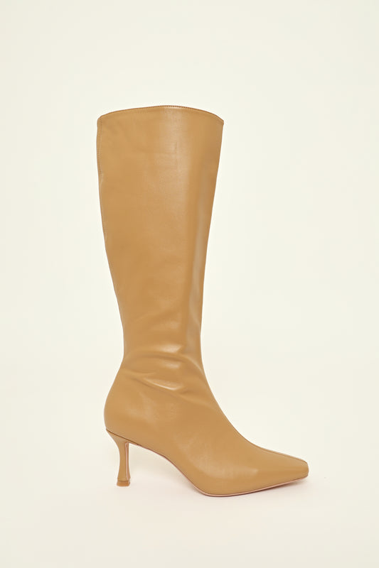 THE KNEE BOOTS | TOFFEE LEATHER