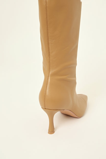 THE KNEE BOOTS | TOFFEE LEATHER