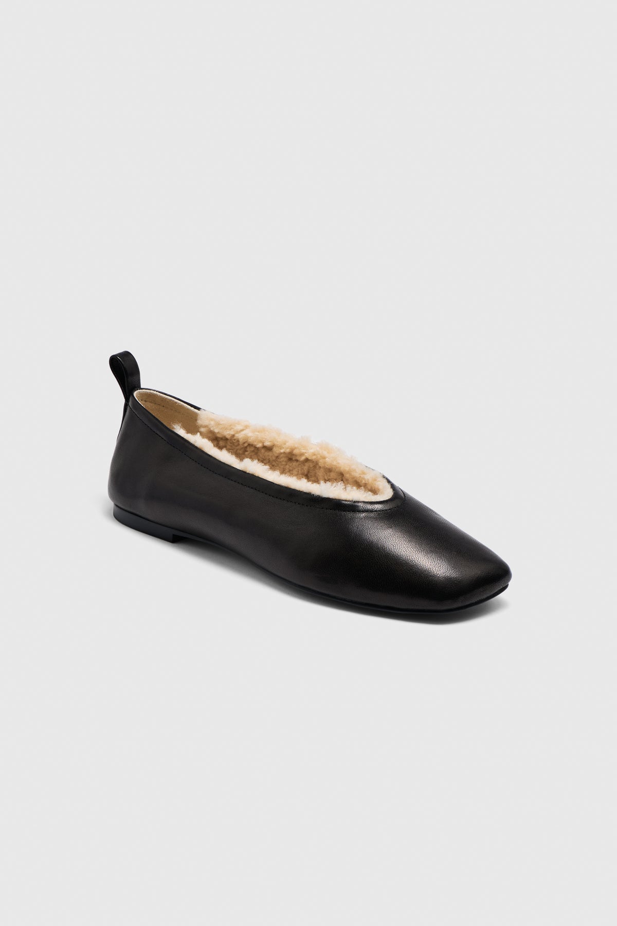 Cadence Ballet Flats | Noir Shearling
