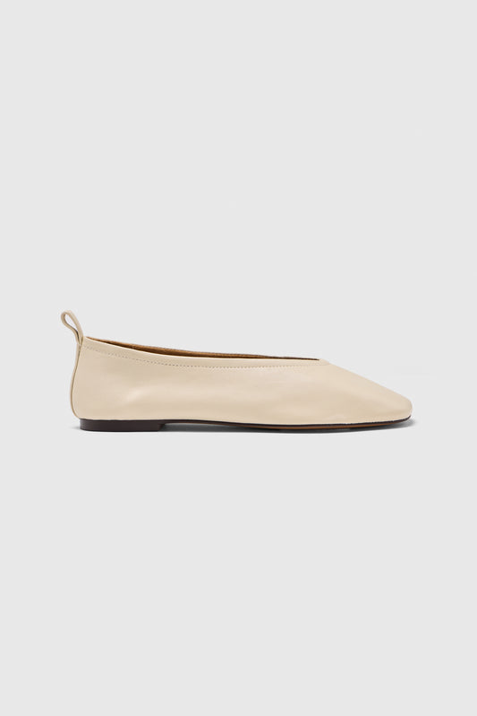 Cadence Ballet Flats | Ecru Leather