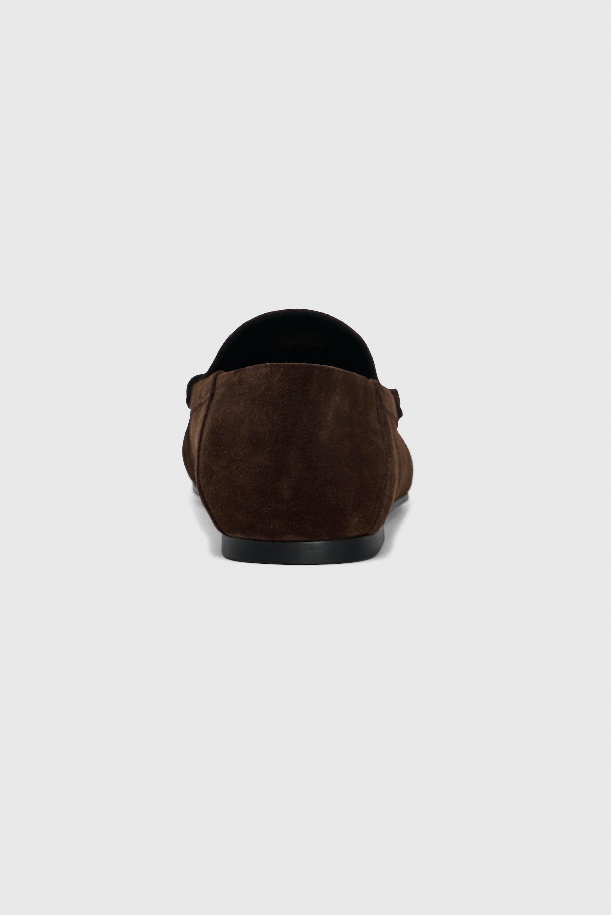 Dark brown suede loafers