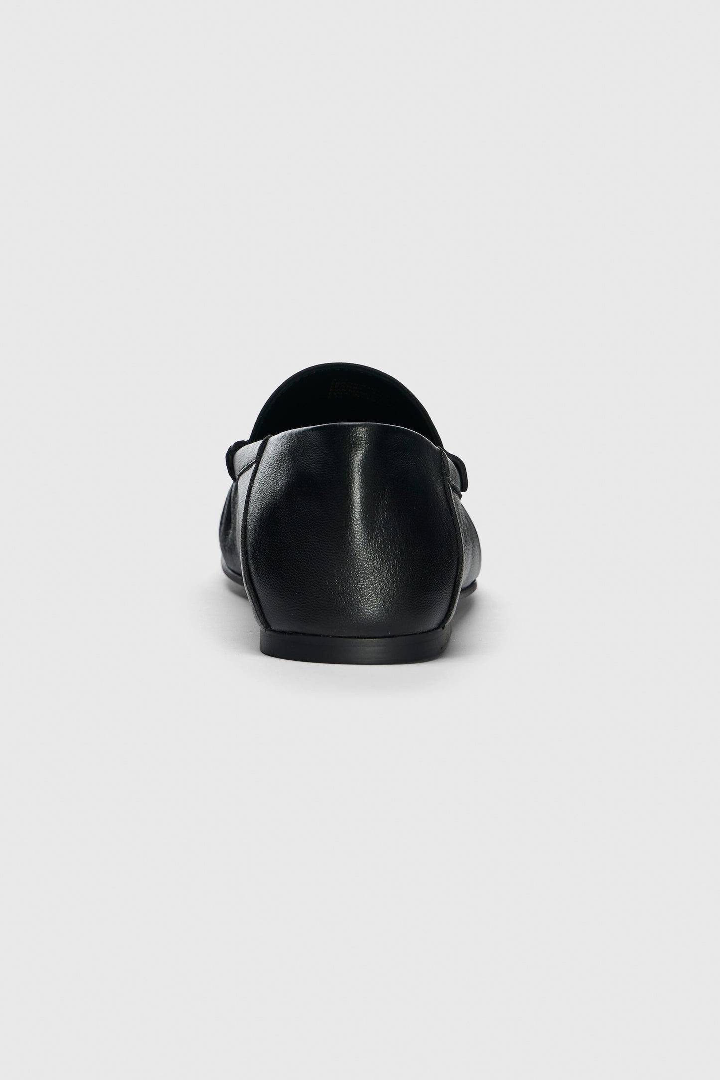 Black leather loafers
